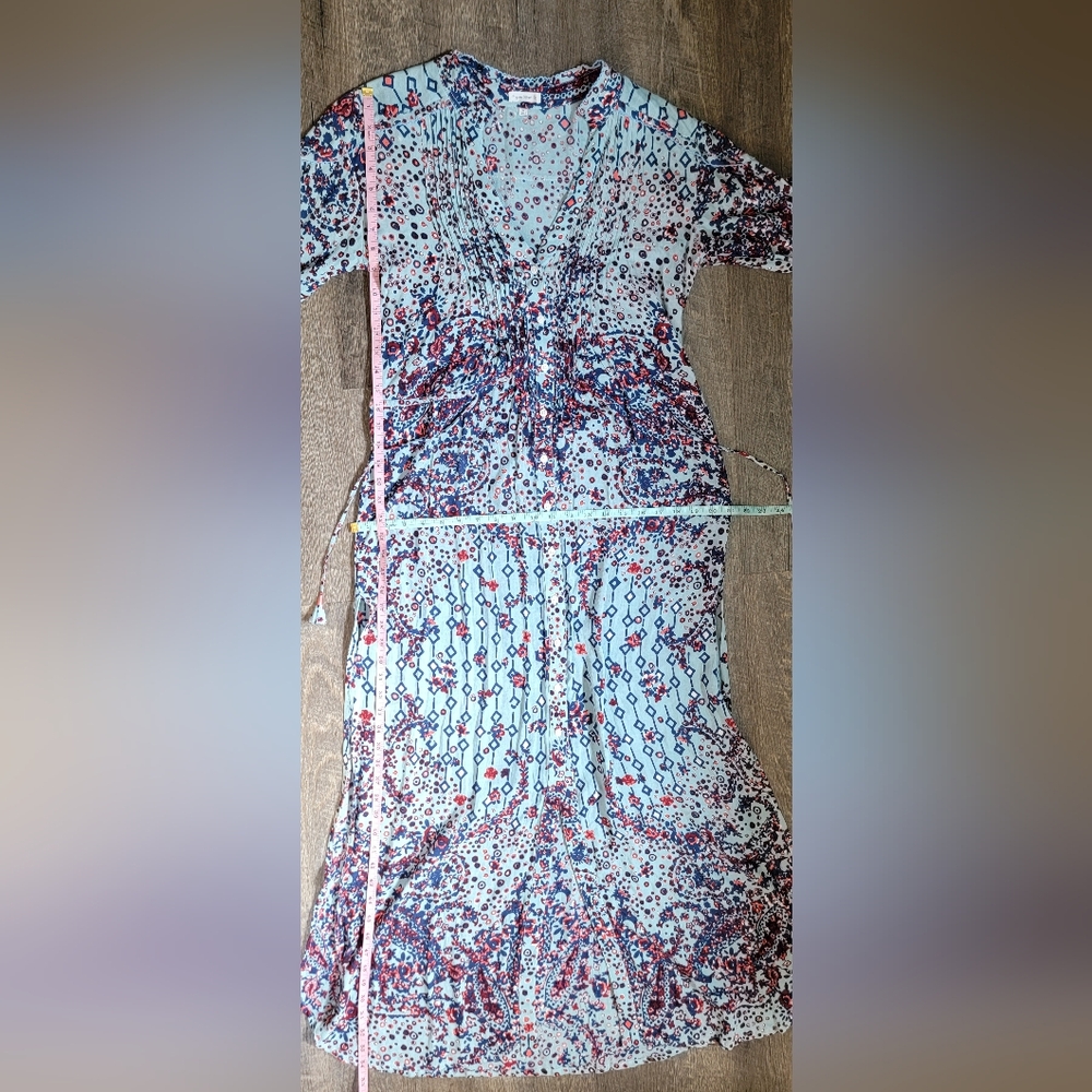 Poupette St. Barth Ilona Maxi Dress Women's M Light Blue Paisley Floral Lightwei - Picture 12 of 16